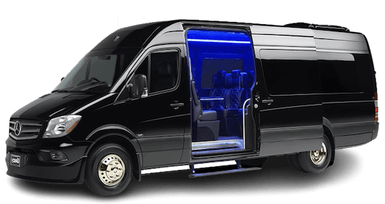 This image shows a luxury limousine